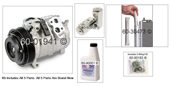 Chrysler Pacifica 4.0L 2007-2008 Brand New A/C AC Compressor Kit